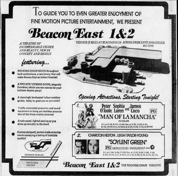 Beacon East Cinemas - 1973-05-25 Ad (newer photo)
